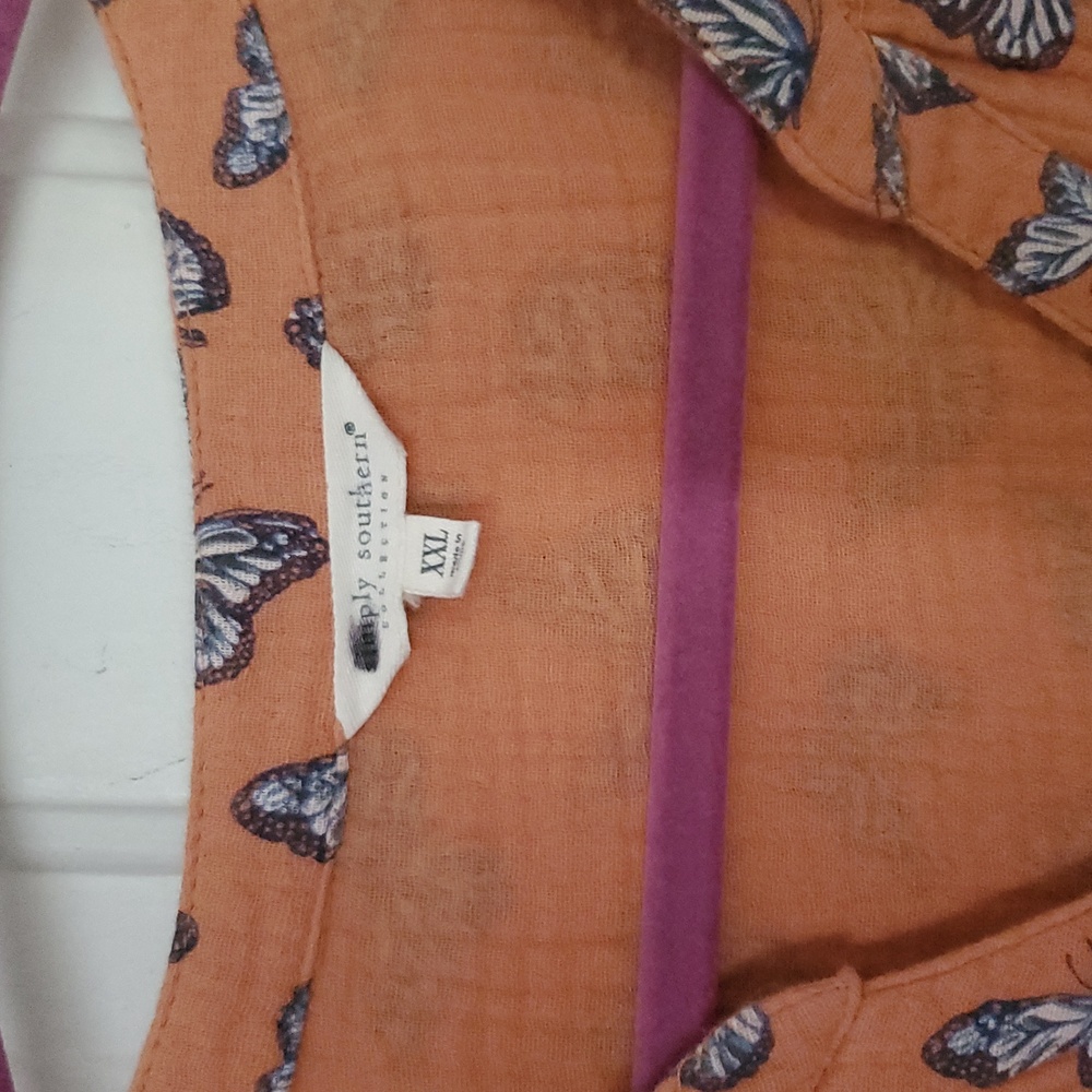 Simply Southern Butterfly Gauzy Top - Picture 4 of 7